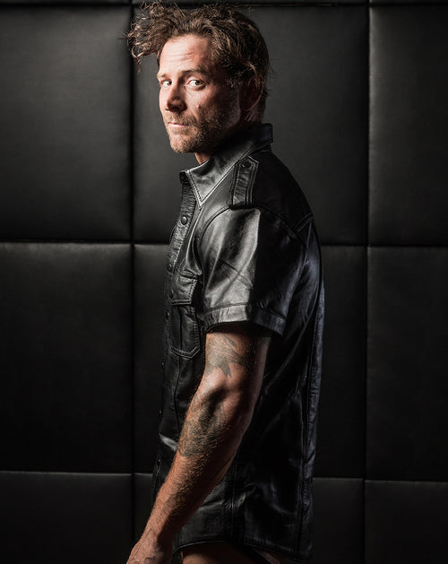 S(A)X Leather Shirt Short Sleeves