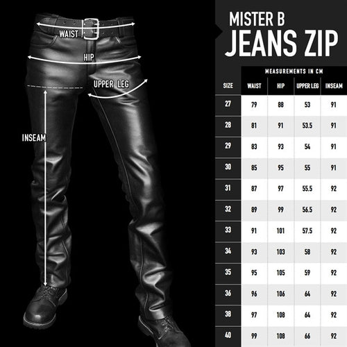 Mister B Leather Padded Sailor Jeans