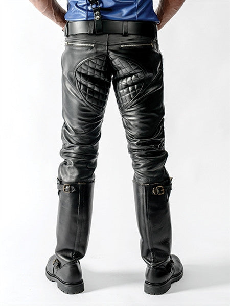 Mister B Leather Padded Sailor Jeans