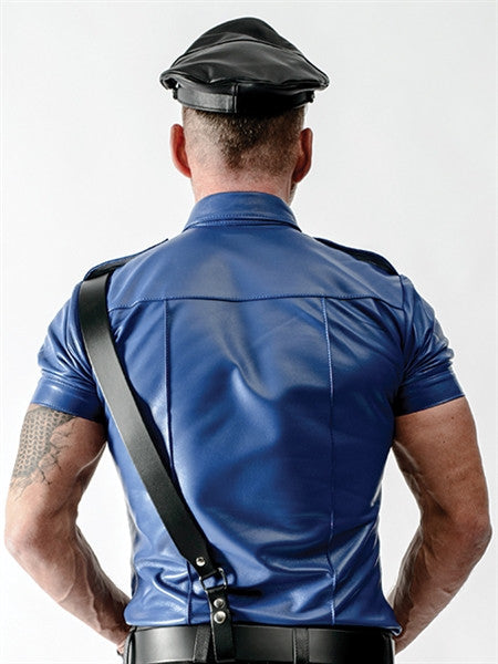 Mister B Sheep Leather Police Shirt Blue