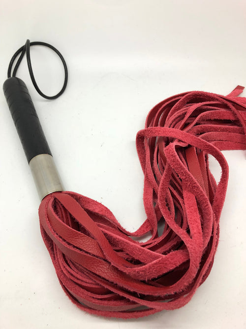 Classic Leather Flogger - Red