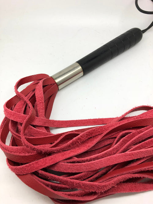 Classic Leather Flogger - Red