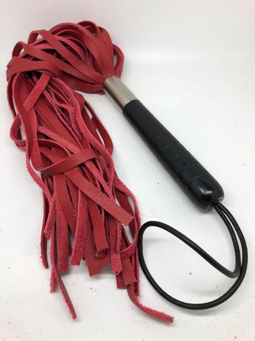 Classic Leather Flogger - Red