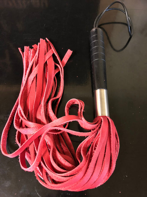 Classic Leather Flogger - Red