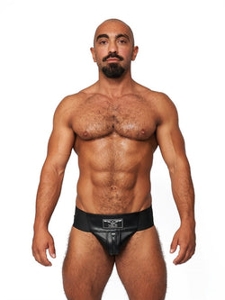 Mister B Leather Premium Jockstrap - Black