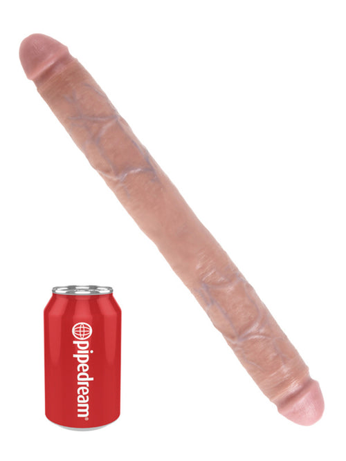 King Cock - 16" Thick Double Dildo - Flesh