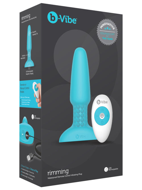 b-Vibe USB Rechargeable Rimming Plug - Teal