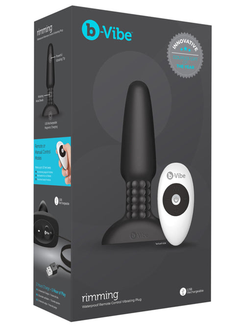 b-Vibe USB Rechargeable Rimming Plug - Black