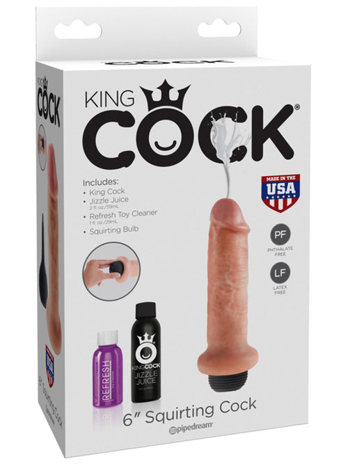 King Cock 6 in. Squirting Cock - Flesh