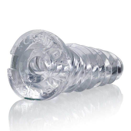 Screwd Super Squish Corkscrew Jackoff Toy - Clear