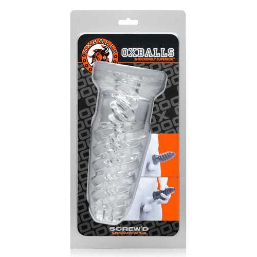 Screwd Super Squish Corkscrew Jackoff Toy - Clear