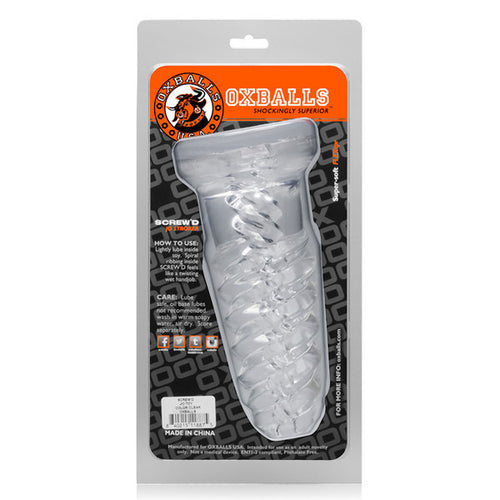 Screwd Super Squish Corkscrew Jackoff Toy - Clear