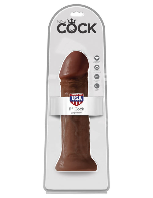King Cock 11" Cock - Brown