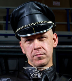 Mister B Military Cap Fishbone Silver