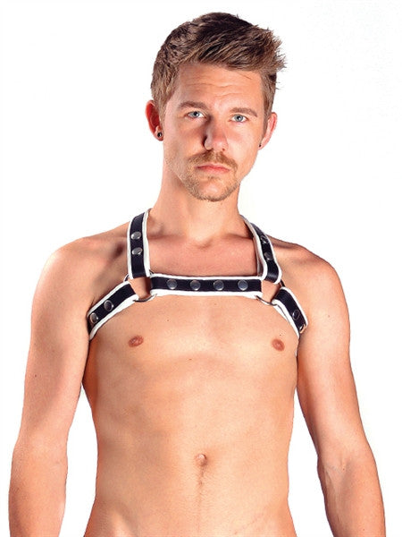Mister B Leather X-Back Harness Premium White