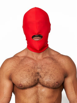 Mister B Lycra Hood Mouth Open Only - Red
