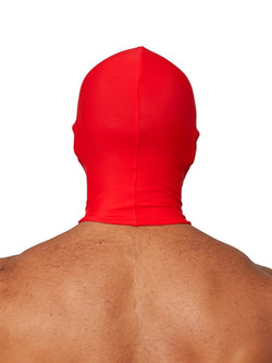 Mister B Lycra Hood Eyes and Mouth Open - Red