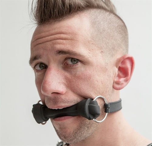 Mister B Dog Bone Gag Black