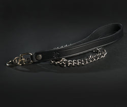 Leather Handle & Chain Leash