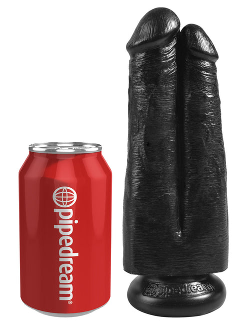 King Cock 7" Two Cocks One Hole - Black