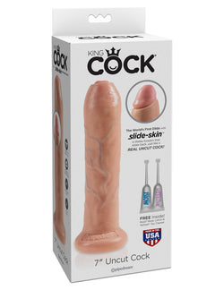 King Cock 7" Uncut Cock - Flesh