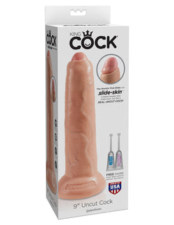 King Cock 9" Uncut Cock - Flesh