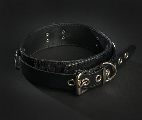 Bondage 4 Ring Collar With Velcro