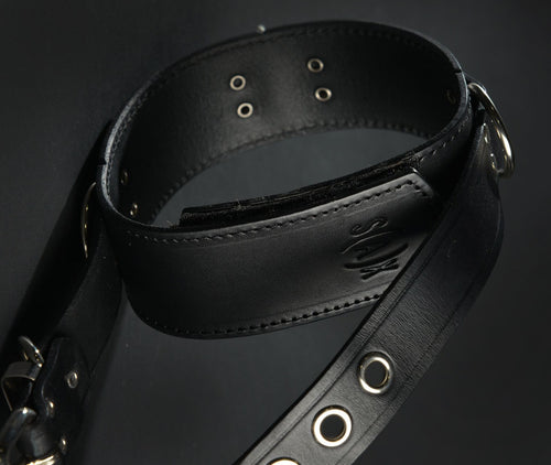 Bondage 4 Ring Collar With Velcro