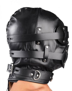 Total Lockdown Leather Hood - Small / Medium
