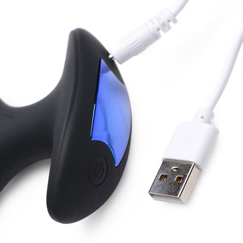 64X Electro-Spread Vibrating and E-Stim Silicone Butt Plug