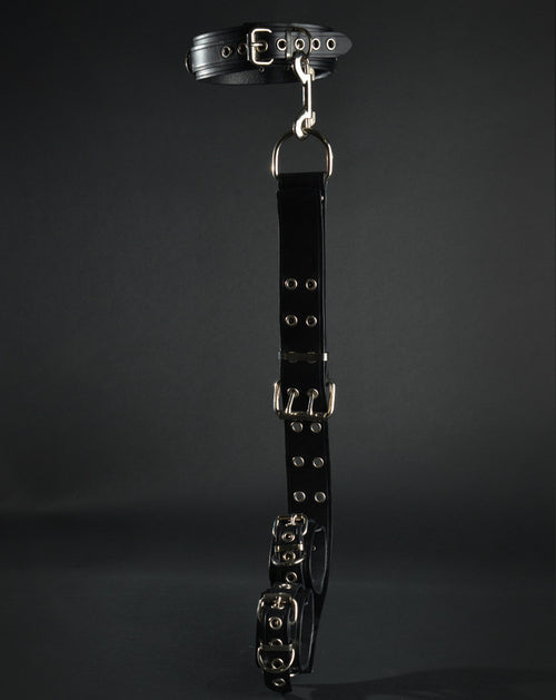 Leather Slave Collar With Restraint combo