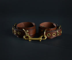 Brown leather Classic Bondage Wrist Restraints