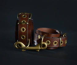 Brown leather Classic Bondage Wrist Restraints