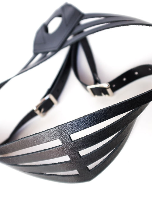 Vanity Strap-On Dildo Harness - Leather