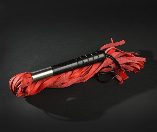 Classic Leather Flogger - Red
